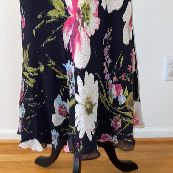 Talbots Vintage Floral Dress Pure Silk, Size 10 - Picture 4 of 14